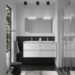 Ensemble Salle De Bains Noja 120 4 Tiroirs White Satin - SALGAR 105436 