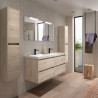 Ensemble Salle De Bains Noja 140 4 Tiroirs Chêne Naturel - SALGAR 105450 