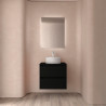 Ensemble Salle De Bains Noja 70 2 Tiroirs Black Satin - SALGAR 105464 