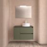 Ensemble Salle De Bains Noja 85 2 Tiroirs 1 Porte Green Satin Gauche - SALGAR 105493 