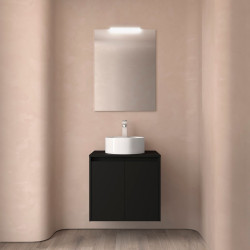 Ensemble Salle De Bains Noja 60 2 Portes Black Satin - SALGAR 105536 