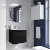 Ensemble Salle De Bains Attila 70 2 Tiroirs Black Satin - SALGAR 104748 