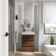 Meuble de salle de bain SPIRIT 700 3 tiroirs métalliques NOYER MAYA - SALGAR 102759