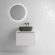 Meuble de salle de bain BIBA 600 1 tiroir et 1 tiroir intérieur WHITE COTTON - SALGAR 103003 