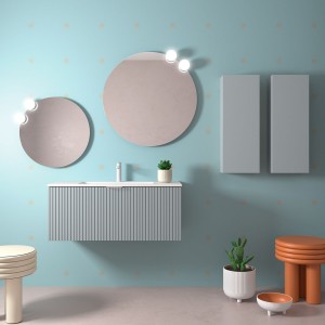 Meuble de salle de bain BIBA 1000 1 tiroir et 1 tiroir intérieur Blue Fog - SALGAR 103042 