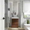 Meuble de salle de bain SPIRIT 700 3 tiroirs métalliques NOYER MAYA - SALGAR 102759 