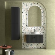 Meuble de salle de bain BIBA 800 1 tiroir anthracite mat 797 x 405 x 450 mm - SALGAR 102986 