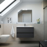 Meuble de salle de bain SPIRIT 900 2 tiroirs métalliques anthracite mat - SALGAR 103467 