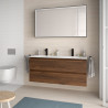 Meuble de salle de bain SPIRIT 1200 2 tiroirs métalliques NOYER MAYA - SALGAR 102849 
