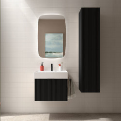 Meuble de salle de bain BIBA 600 1 tiroir BLACK VELVET 597 x 405 x 450 mm - SALGAR 102964 