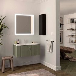 Meuble de salle de bain BIBA 900 1 tiroir GREEN FOREST 897 x 405 x 450 mm - SALGAR 102982 