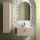 Meuble de salle de bain BIBA 800 1 tiroir et 1 tiroir intérieur MACCHIATO - SALGAR 103010