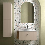 Meuble de salle de bain BIBA 800 1 tiroir et 1 tiroir intérieur MACCHIATO - SALGAR 103010 
