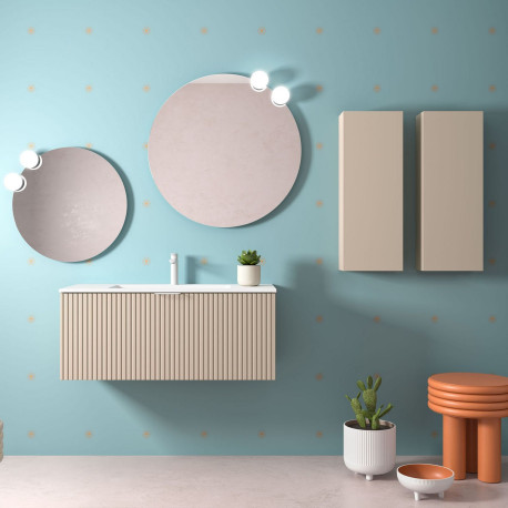 Meuble de salle de bain BIBA 1000 1 tiroir et 1 tiroir intérieur MACCHIATO - SALGAR 103012 