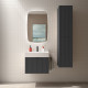 Meuble de salle de bain BIBA 600 1 tiroir et 1 tiroir intérieur anthracite mat - SALGAR 103053