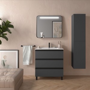 Meuble de salle de bain SPIRIT 800 3 tiroirs métalliques GREEN FOREST - SALGAR 103499 