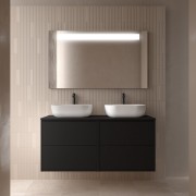 Ensemble Salle De Bains Optimus 120 4 Tiroirs Black Satin - SALGAR 104655 