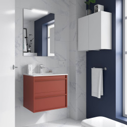 Ensemble Salle De Bains Attila 60 2 Tiroirs Red Satin - SALGAR 104892 