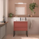 Ensemble Salle De Bains Attila 80 2 Tiroirs Red Satin - SALGAR 104908