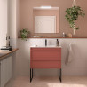 Ensemble Salle De Bains Attila 80 2 Tiroirs Red Satin - SALGAR 104908 