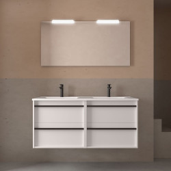 Ensemble Salle De Bains Attila 120 4 Tiroirs White Satin - SALGAR 104922 