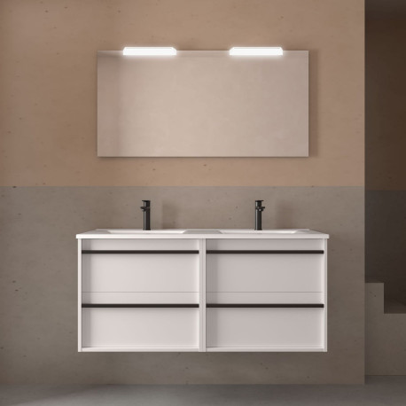 Ensemble Salle De Bains Attila 120 4 Tiroirs White Satin - SALGAR 104922 