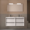 Ensemble Salle De Bains Attila 120 4 Tiroirs White Satin - SALGAR 104922 