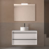 Ensemble Salle De Bains Attila 100 2 Tiroirs White Satin - SALGAR 104964 