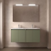 Meuble salle de bains 120cm 4 portes Green Satin NOJA - SALGAR 105090