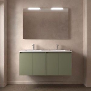 Meuble salle de bains 120cm 4 portes Green Satin NOJA - SALGAR 105090