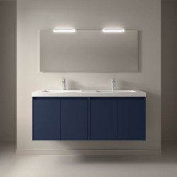 Ensemble Salle De Bains Noja 140 4 Portes Blue Satin - SALGAR 105098 