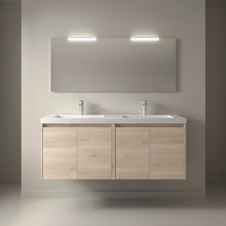 Ensemble Salle De Bains Noja 140 4 Portes Chêne Naturel - SALGAR 105101 