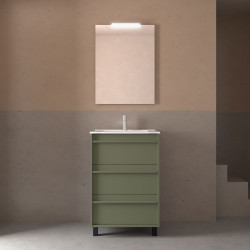 Ensemble Salle De Bains Attila 60 3 Tiroirs Green Satin - SALGAR 105139 