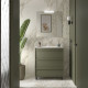 Ensemble Salle De Bains Attila 80 3 Tiroirs Green Satin - SALGAR 105215