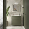 Ensemble Salle De Bains Attila 80 3 Tiroirs Green Satin - SALGAR 105215 