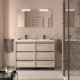 Ensemble Salle De Bains Attila 120 6 Tiroirs Chêne Naturel - SALGAR 105234