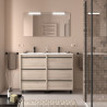 Ensemble Salle De Bains Attila 120 6 Tiroirs Chêne Naturel - SALGAR 105234 