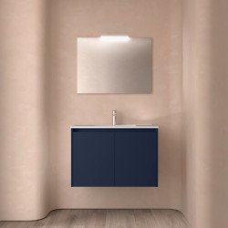 Ensemble Salle De Bains Noja 80 2 Portes Blue Satin - SALGAR 105294 