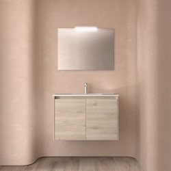 Ensemble Salle De Bains Noja 80 2 Portes Chêne Naturel - SALGAR 105297 