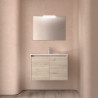 Ensemble Salle De Bains Noja 80 2 Portes Chêne Naturel - SALGAR 105297 