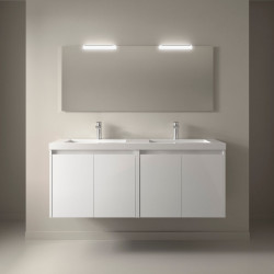 Ensemble Salle De Bains Noja 140 4 Portes Blanc Brillant - SALGAR 105309 