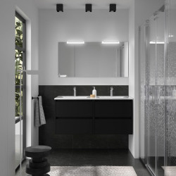 Ensemble Salle De Bains Noja 120 4 Tiroirs Black Satin - SALGAR 105437 