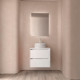 Ensemble Salle De Bains Noja 60 2 Tiroirs Blanc Brillant - SALGAR 105453