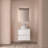 Ensemble Salle De Bains Noja 60 2 Tiroirs Blanc Brillant - SALGAR 105453 