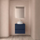 Ensemble Salle De Bains Noja 70 2 Tiroirs Blue Satin - SALGAR 105465