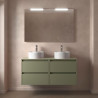 Meuble salle de bains et plan de toilette 120cm 4 tiroirs Green Satin NOJA - SALGAR 105520
