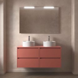 Ensemble Salle De Bains Noja 120 4 Tiroirs Red Satin - SALGAR 105521 