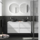 Ensemble Salle De Bains Noja 140 4 Tiroirs White Satin - SALGAR 105526