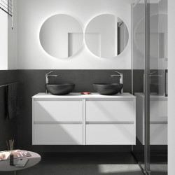 Ensemble Salle De Bains Noja 140 4 Tiroirs White Satin - SALGAR 105526 