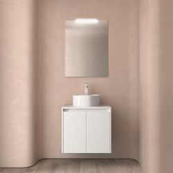 Ensemble Salle De Bains Noja 60 2 Portes White Satin - SALGAR 105535 